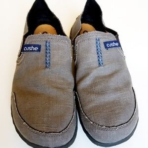 Cushe Men's Grey Linen Slippers Size US 12/UK 11